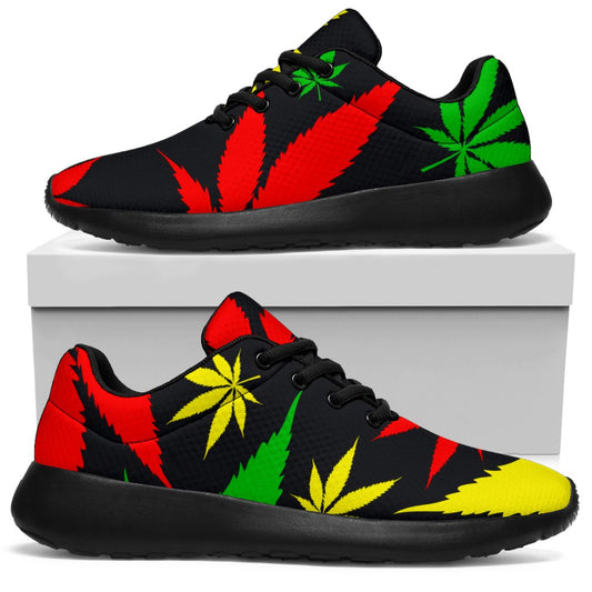 Hemp Leaves Reggae Pattern Print Sport Shoes GearFrost