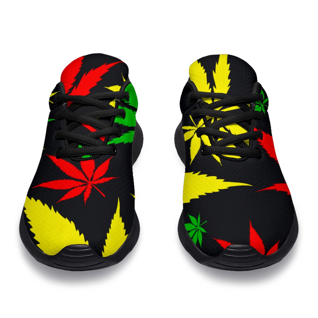 Hemp Leaves Reggae Pattern Print Sport Shoes GearFrost