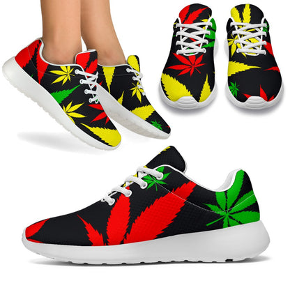Hemp Leaves Reggae Pattern Print Sport Shoes GearFrost