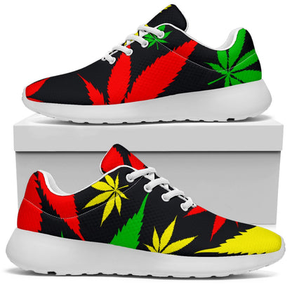 Hemp Leaves Reggae Pattern Print Sport Shoes GearFrost
