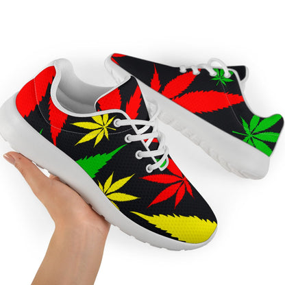 Hemp Leaves Reggae Pattern Print Sport Shoes GearFrost