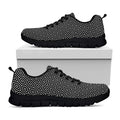 Hexagon Geometric Pattern Print Black Running Shoes