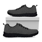 Hexagon Geometric Pattern Print Black Sneakers