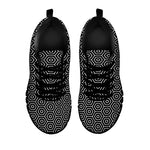 Hexagon Geometric Pattern Print Black Sneakers