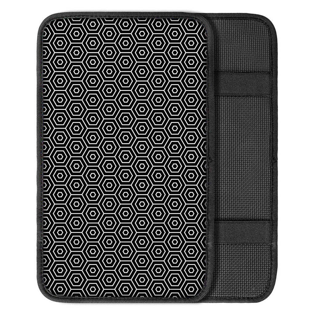 Hexagon Geometric Pattern Print Car Center Console Cover