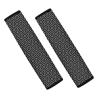 Hexagon Geometric Pattern Print Car Seat Belt Covers