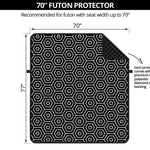 Hexagon Geometric Pattern Print Futon Protector