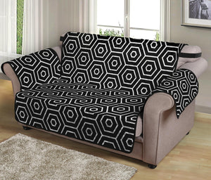 Hexagon Geometric Pattern Print Loveseat Protector