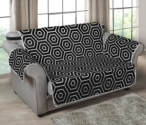 Hexagon Geometric Pattern Print Loveseat Protector