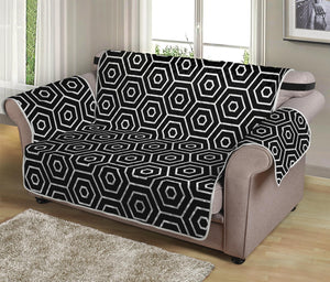 Hexagon Geometric Pattern Print Loveseat Protector