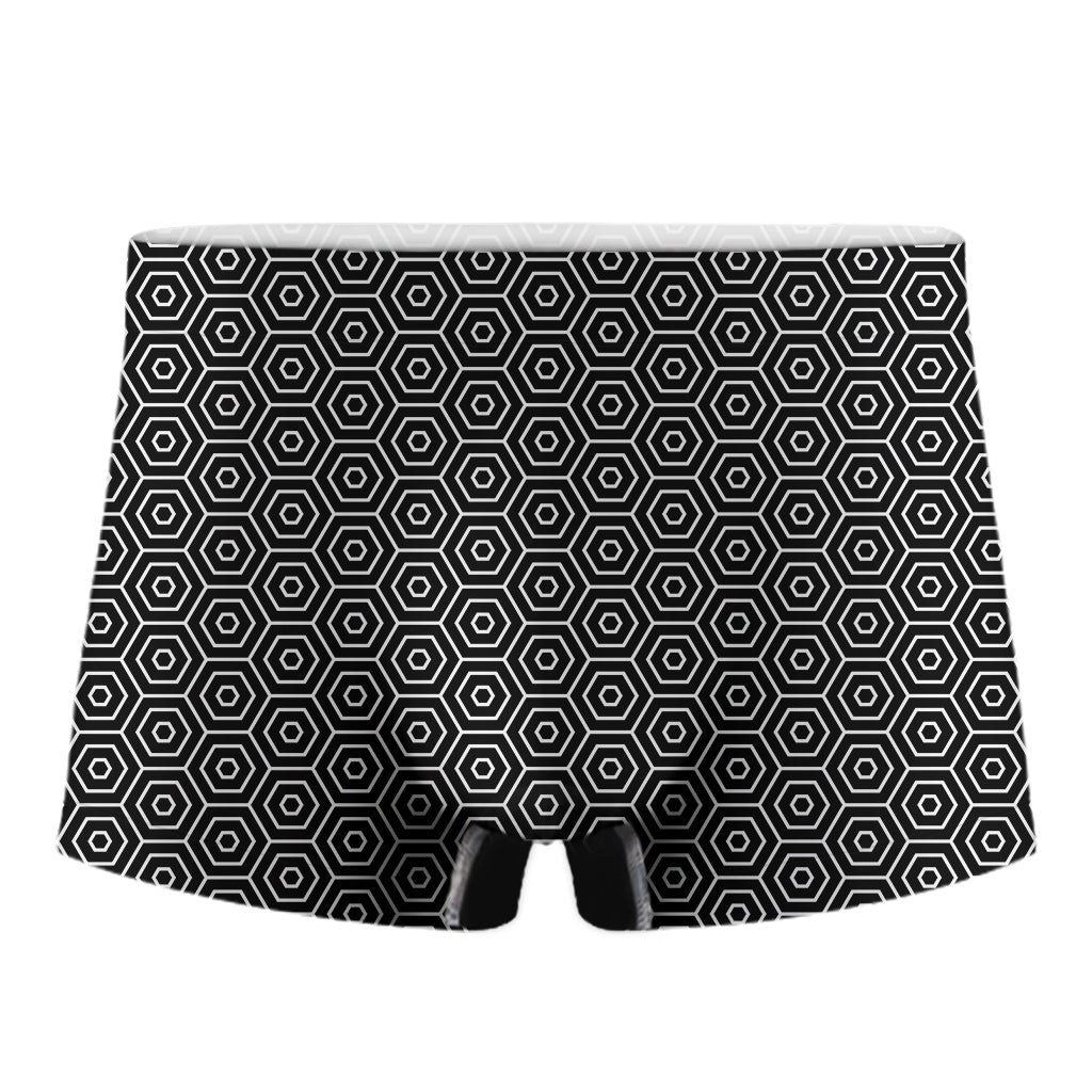 Hexagon Geometric Pattern Print Men's Boxer Briefs