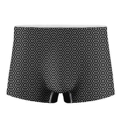 Hexagon Geometric Pattern Print Men's Boxer Briefs