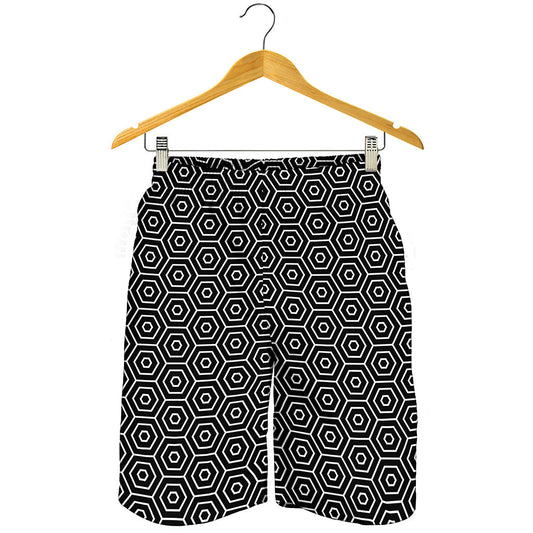 Hexagon Geometric Pattern Print Men's Shorts