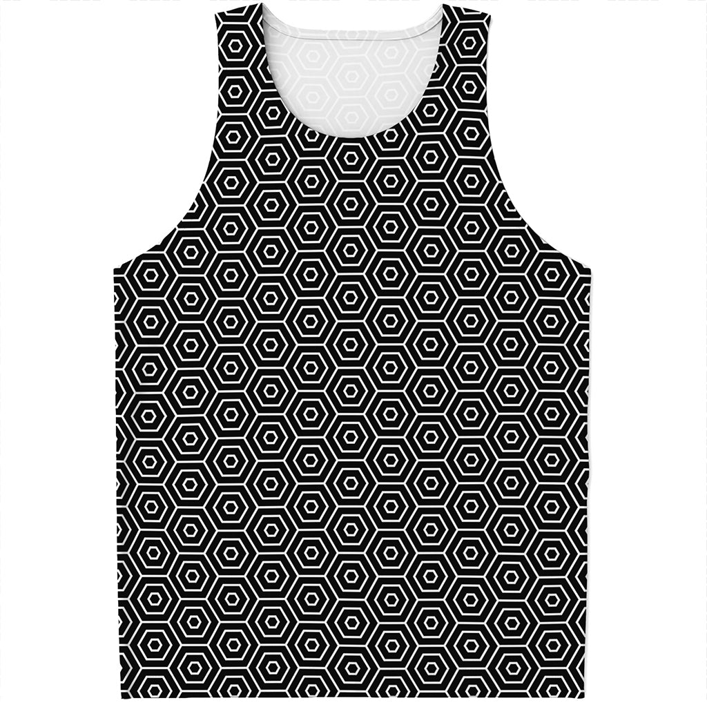 Hexagon Geometric Pattern Print Men's Tank Top
