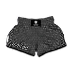 Hexagon Geometric Pattern Print Muay Thai Boxing Shorts