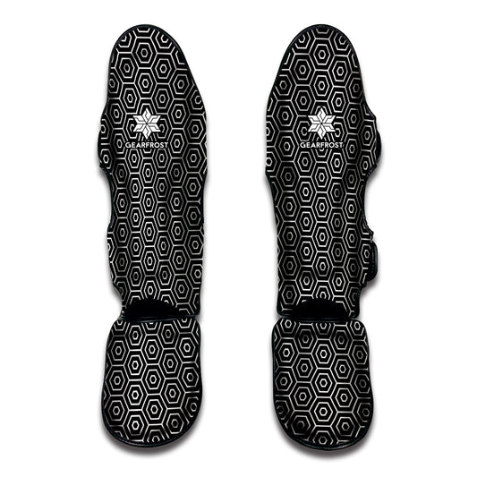 Hexagon Geometric Pattern Print Muay Thai Shin Guard