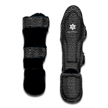 Hexagon Geometric Pattern Print Muay Thai Shin Guard