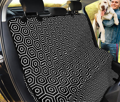Hexagon Geometric Pattern Print Pet Car Back Seat Cover