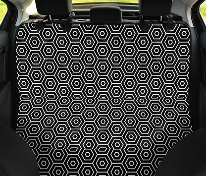 Hexagon Geometric Pattern Print Pet Car Back Seat Cover