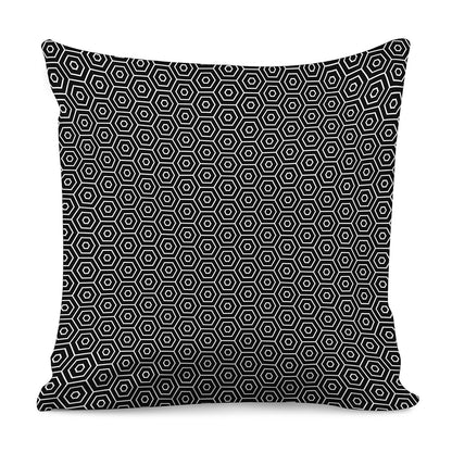 Hexagon Geometric Pattern Print Pillow Cover