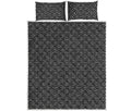 Hexagon Geometric Pattern Print Quilt Bed Set