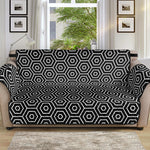 Hexagon Geometric Pattern Print Sofa Protector