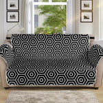 Hexagon Geometric Pattern Print Sofa Protector