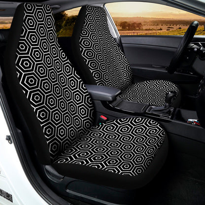 Hexagon Geometric Pattern Print Universal Fit Car Seat Covers