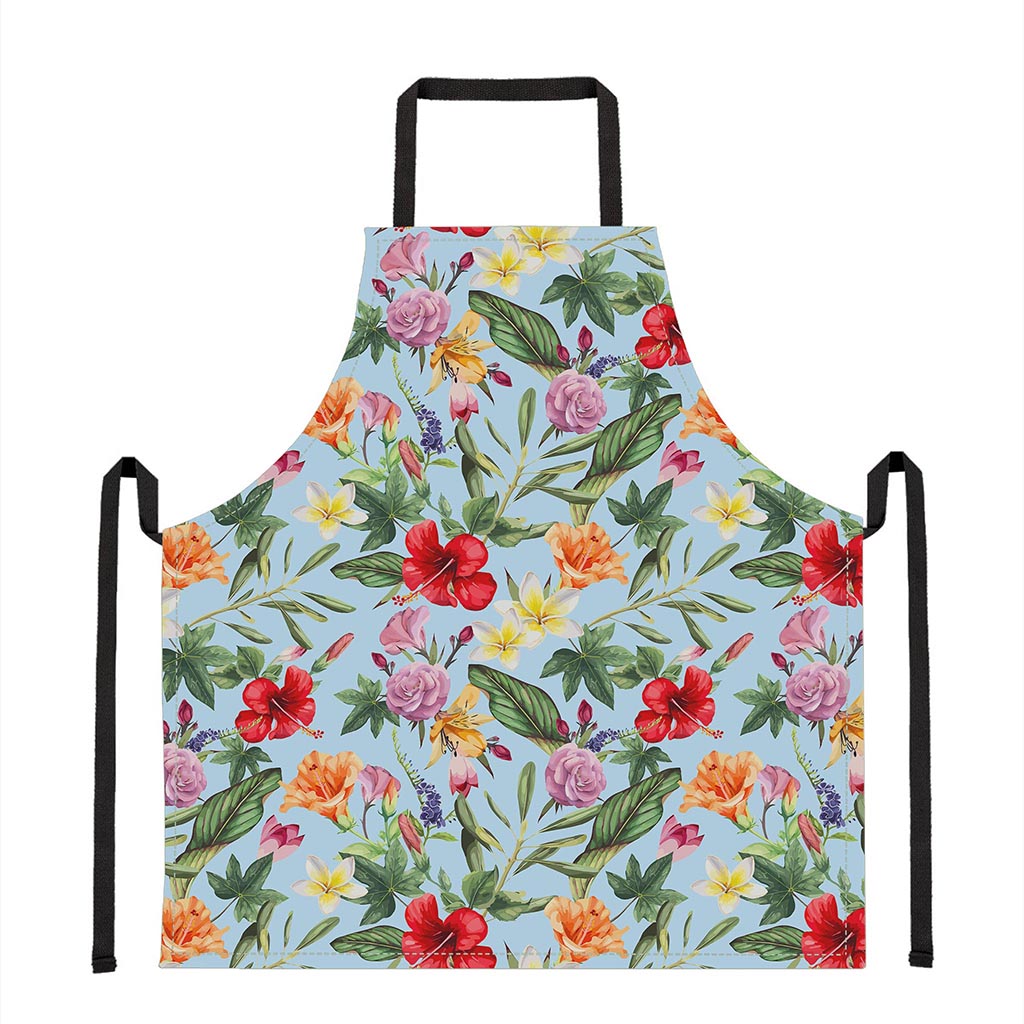 Hibiscus Flower Floral Pattern Print Apron