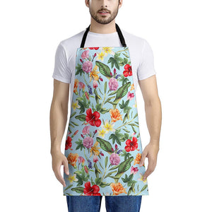 Hibiscus Flower Floral Pattern Print Apron