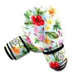 Hibiscus Flower Floral Pattern Print Boxing Gloves