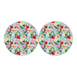 Hibiscus Flower Floral Pattern Print Car Coasters