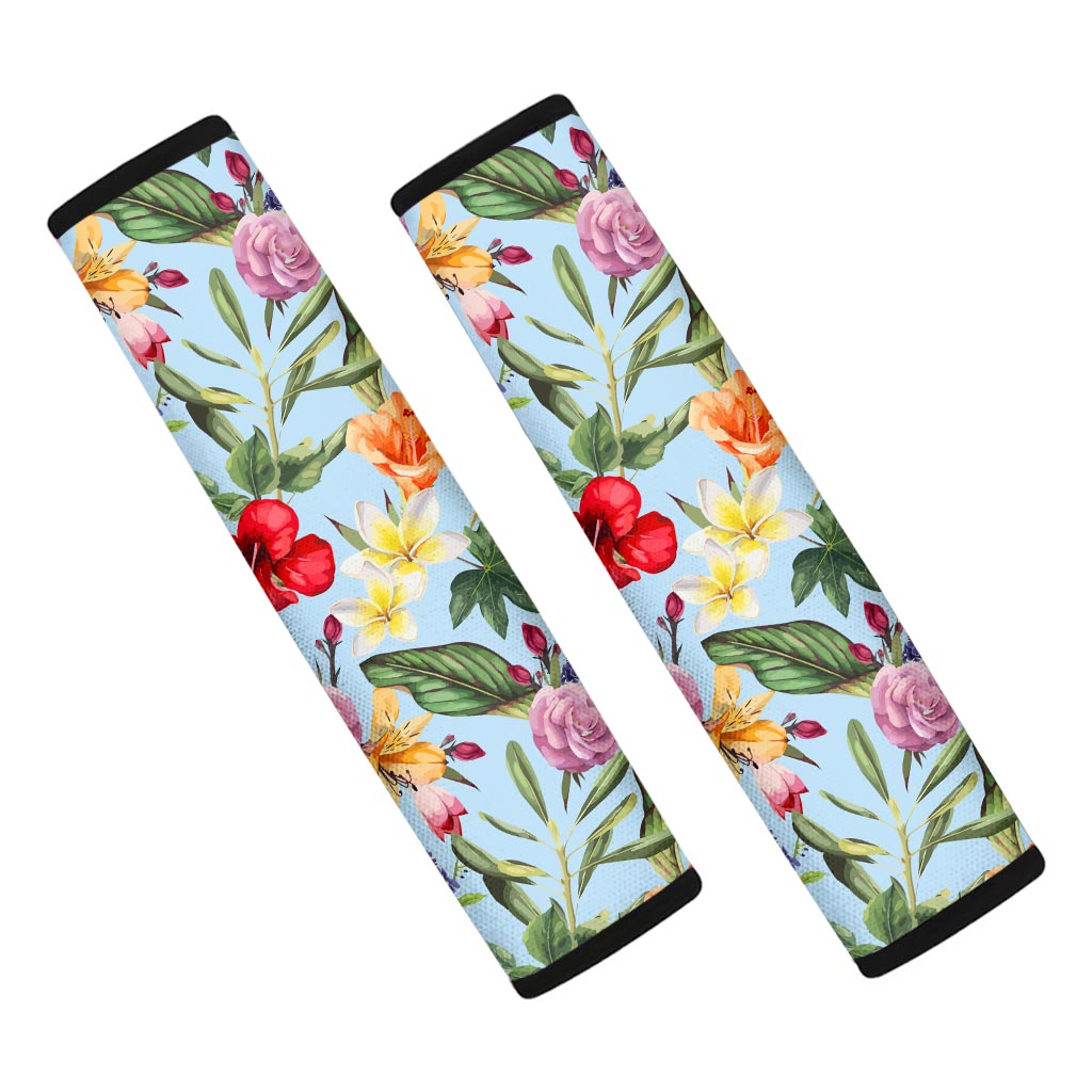 Hibiscus Flower Floral Pattern Print Car Seat Belt Covers