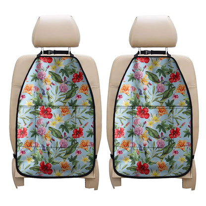 Hibiscus Flower Floral Pattern Print Car Seat Organizers