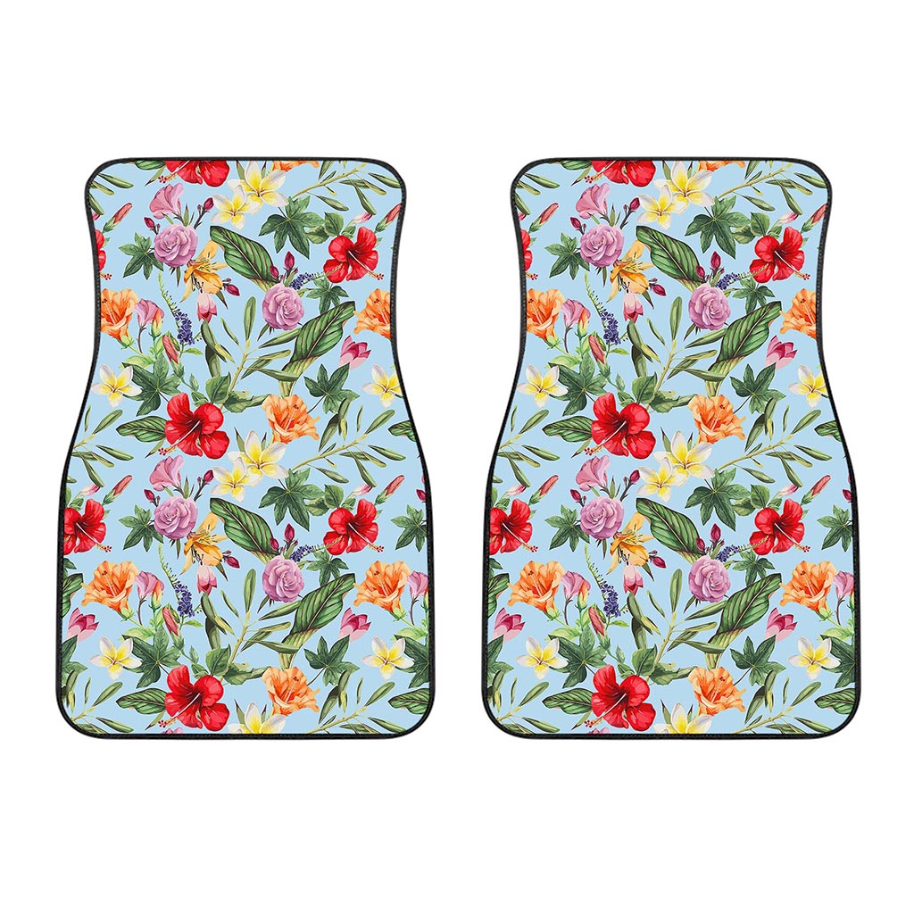 Hibiscus Flower Floral Pattern Print Front Car Floor Mats