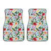 Hibiscus Flower Floral Pattern Print Front Car Floor Mats