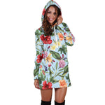 Hibiscus Flower Floral Pattern Print Hoodie Dress GearFrost