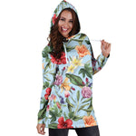 Hibiscus Flower Floral Pattern Print Hoodie Dress GearFrost