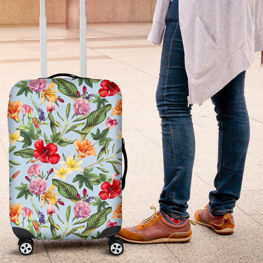 Hibiscus Flower Floral Pattern Print Luggage Cover GearFrost