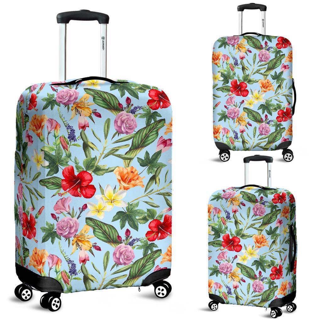 Hibiscus Flower Floral Pattern Print Luggage Cover GearFrost