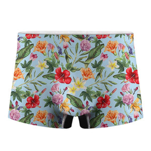 Hibiscus Flower Floral Pattern Print Men's Boxer Briefs