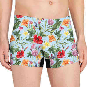 Hibiscus Flower Floral Pattern Print Men's Boxer Briefs