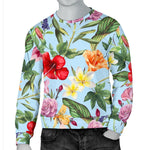 Hibiscus Flower Floral Pattern Print Men's Crewneck Sweatshirt GearFrost