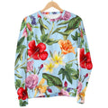 Hibiscus Flower Floral Pattern Print Men's Crewneck Sweatshirt