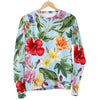 Hibiscus Flower Floral Pattern Print Men's Crewneck Sweatshirt GearFrost