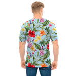 Hibiscus Flower Floral Pattern Print Men's T-Shirt