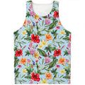 Hibiscus Flower Floral Pattern Print Men's Tank Top