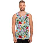 Hibiscus Flower Floral Pattern Print Men's Tank Top