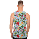 Hibiscus Flower Floral Pattern Print Men's Tank Top