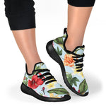 Hibiscus Flower Floral Pattern Print Mesh Knit Shoes GearFrost